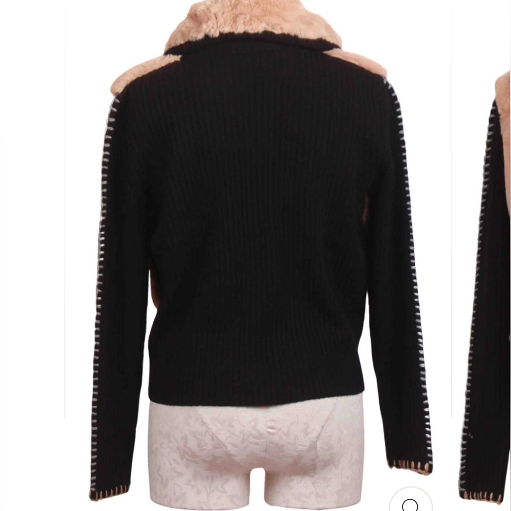 Lisa Todd Tan and Black Bomber Jacket